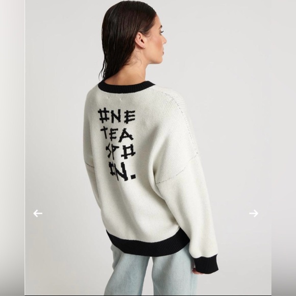 One Teaspoon NWT NUIT NOIRE Batwing Sweater SZ M 2024 Collection - Picture 4 of 7